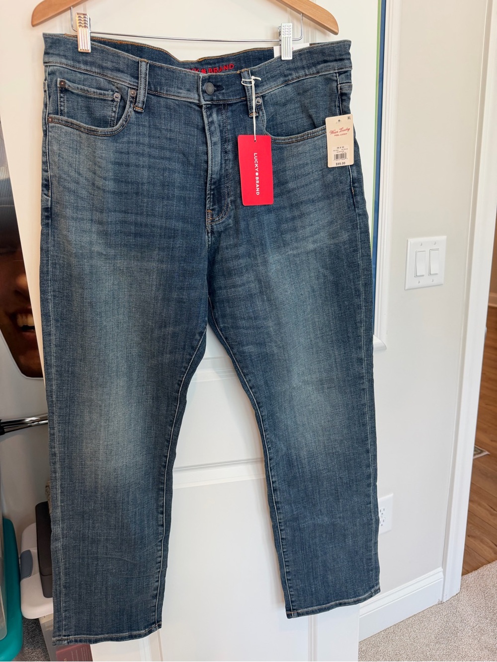 Lucky Brand 410 Athletic Slim Fit Men's Jeans 36x32 Dark Wash Pants